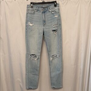 American Eagle Outfitters Distressed Blue Boyfriend Jeans
